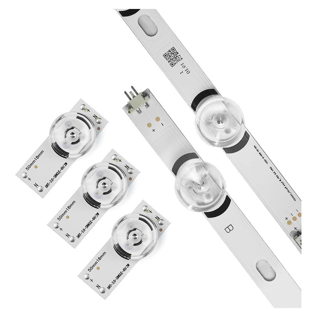 Repuesto tira retroiluminación LED GuuYebe 6V 10PCS 50x18mm