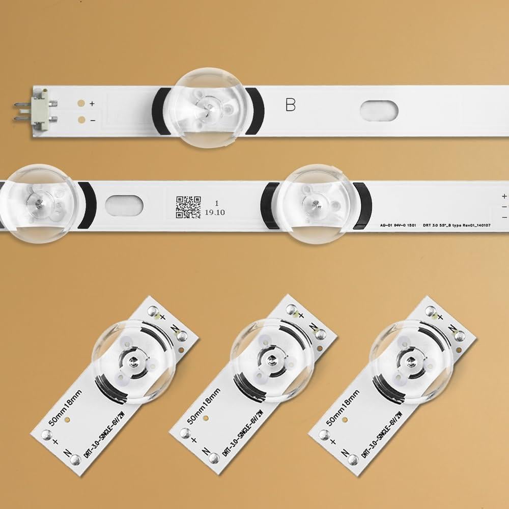 Repuesto tira retroiluminación LED GuuYebe 6V 10PCS 50x18mm