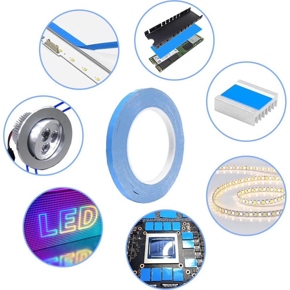 Cinta Adhesiva Doble Cara GuuYebe 25m x 8mm Aislante Térmica