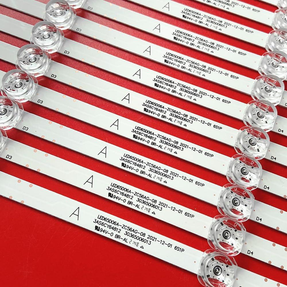 12 Tiras de Retroiluminación LED GUANGMING 643mm para TV