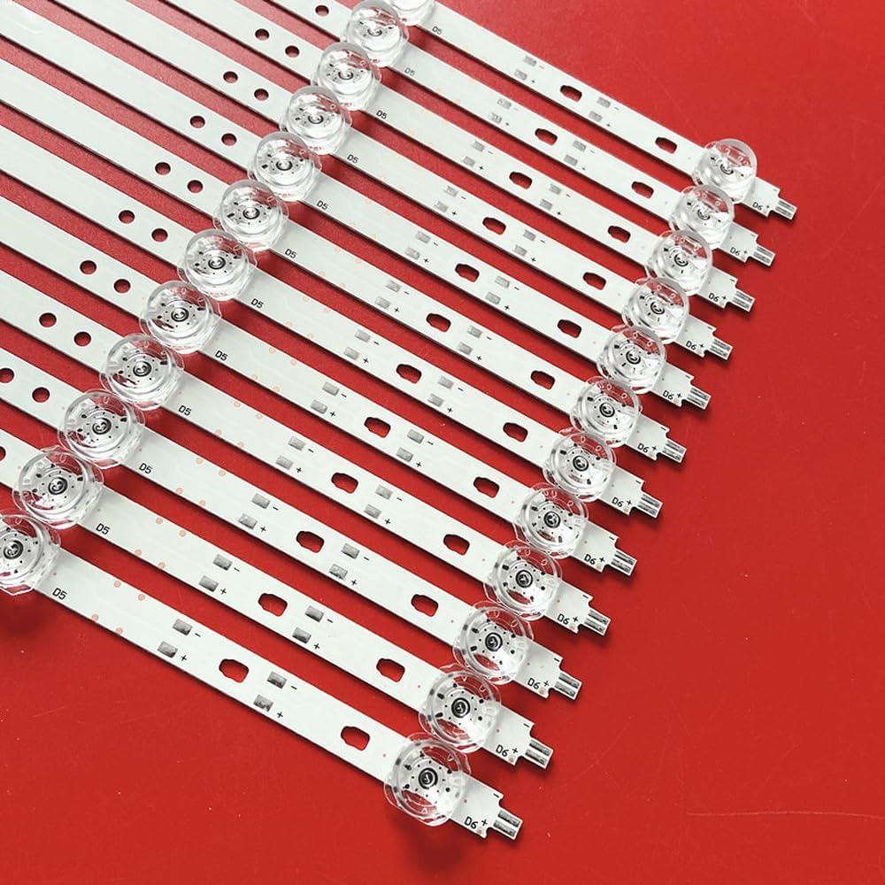 12 Tiras de Retroiluminación LED GUANGMING 643mm para TV