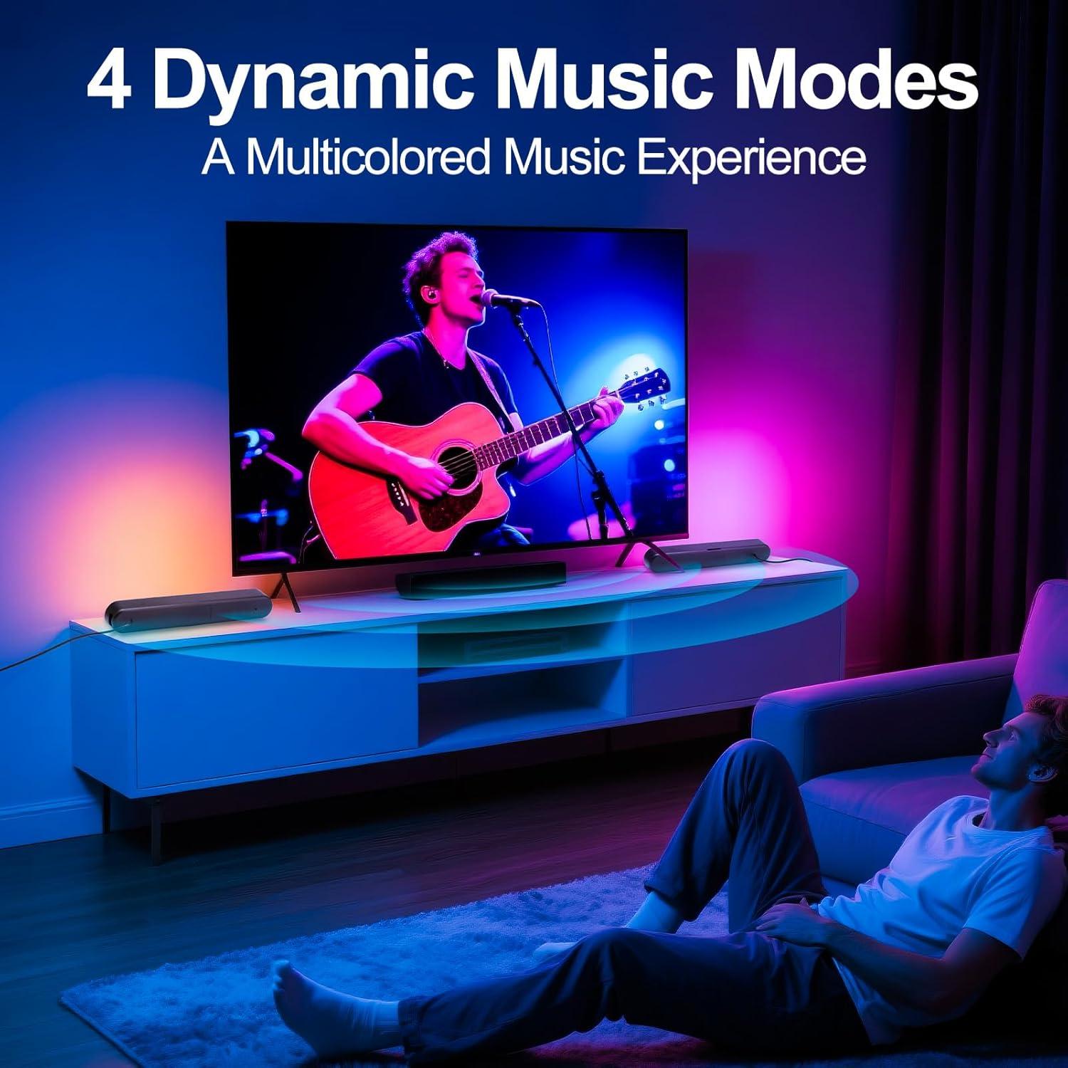 Barra de Luz LED RGB TRIPLE RABBIT KBB-1, 213 Modos, USB