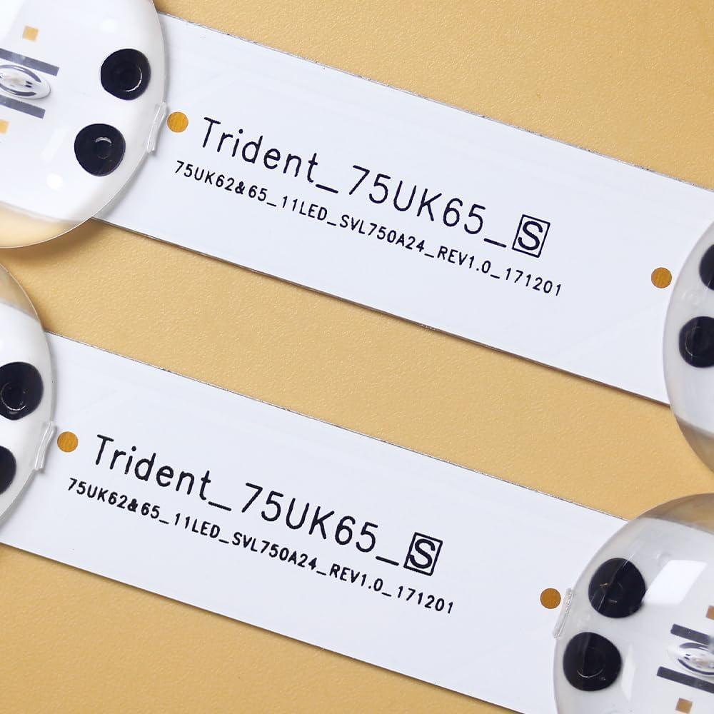 Tiras de Retroiluminación LED GuuYebe para TV 75" - 10 Pcs