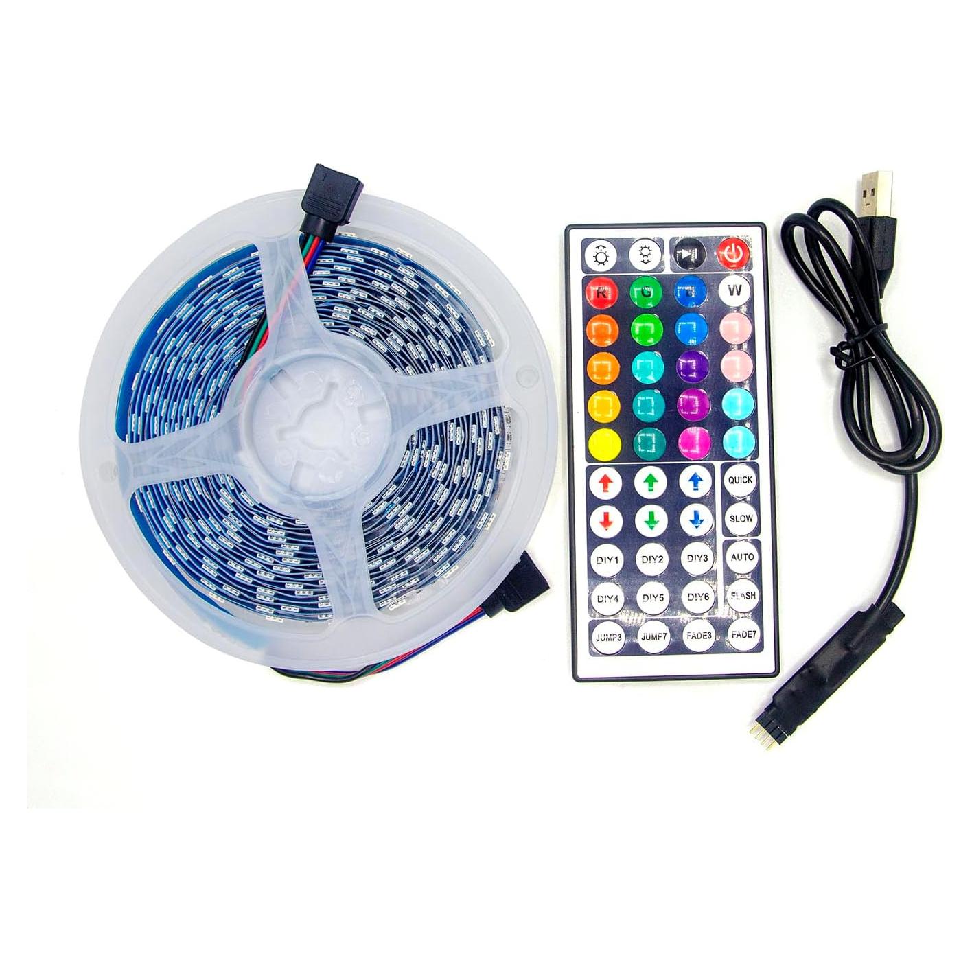 Tira LED RGB 5m 300 luces Jiehua con control remoto y APP