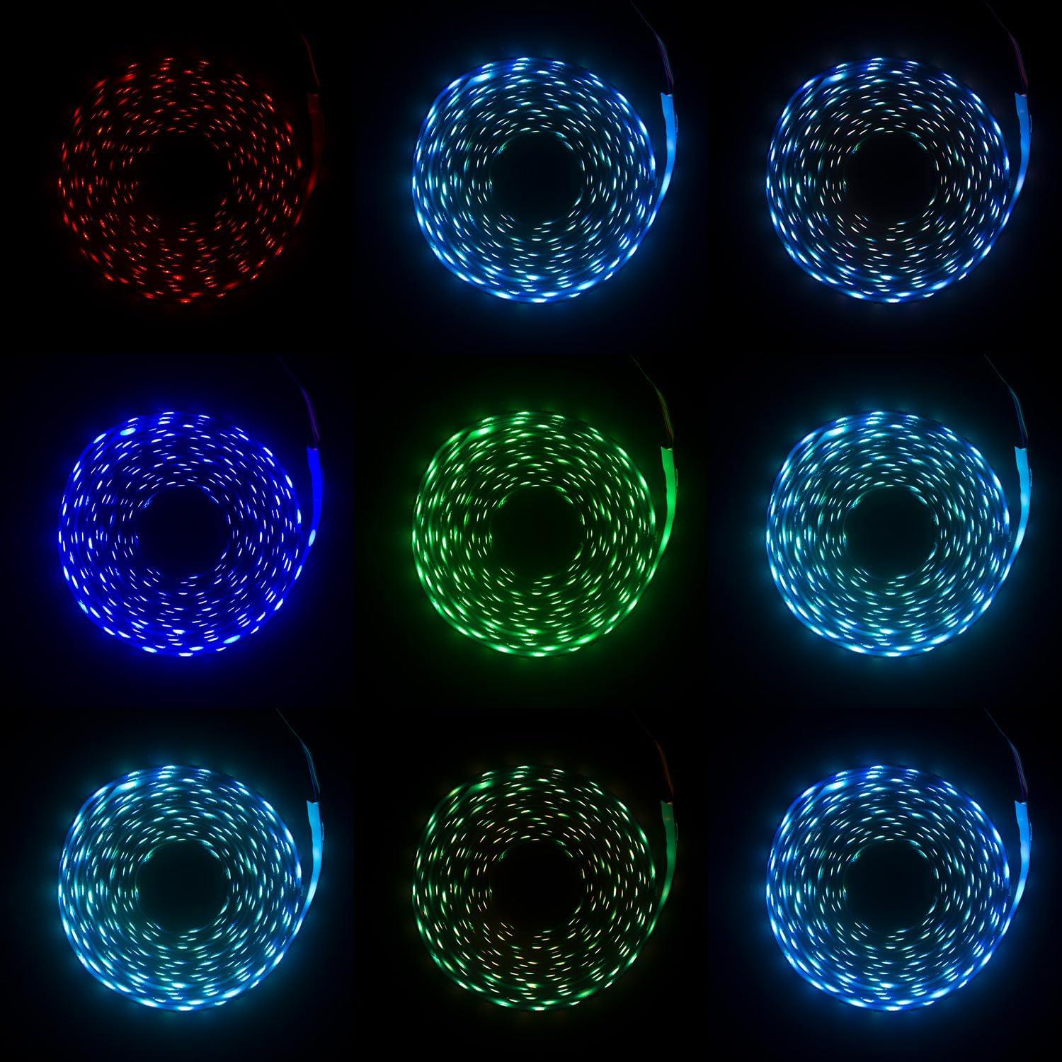 Tira LED RGB 5m 300 luces Jiehua con control remoto y APP