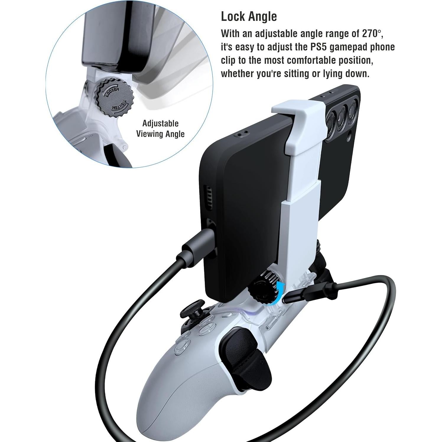 Soporte para Teléfono Joso para Controlador PS5 - Ajustable