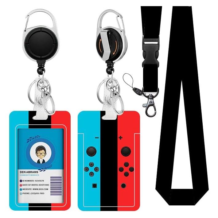 Lanyard de Identificación NIWPKDCE con Carrete Retráctil 57 cm