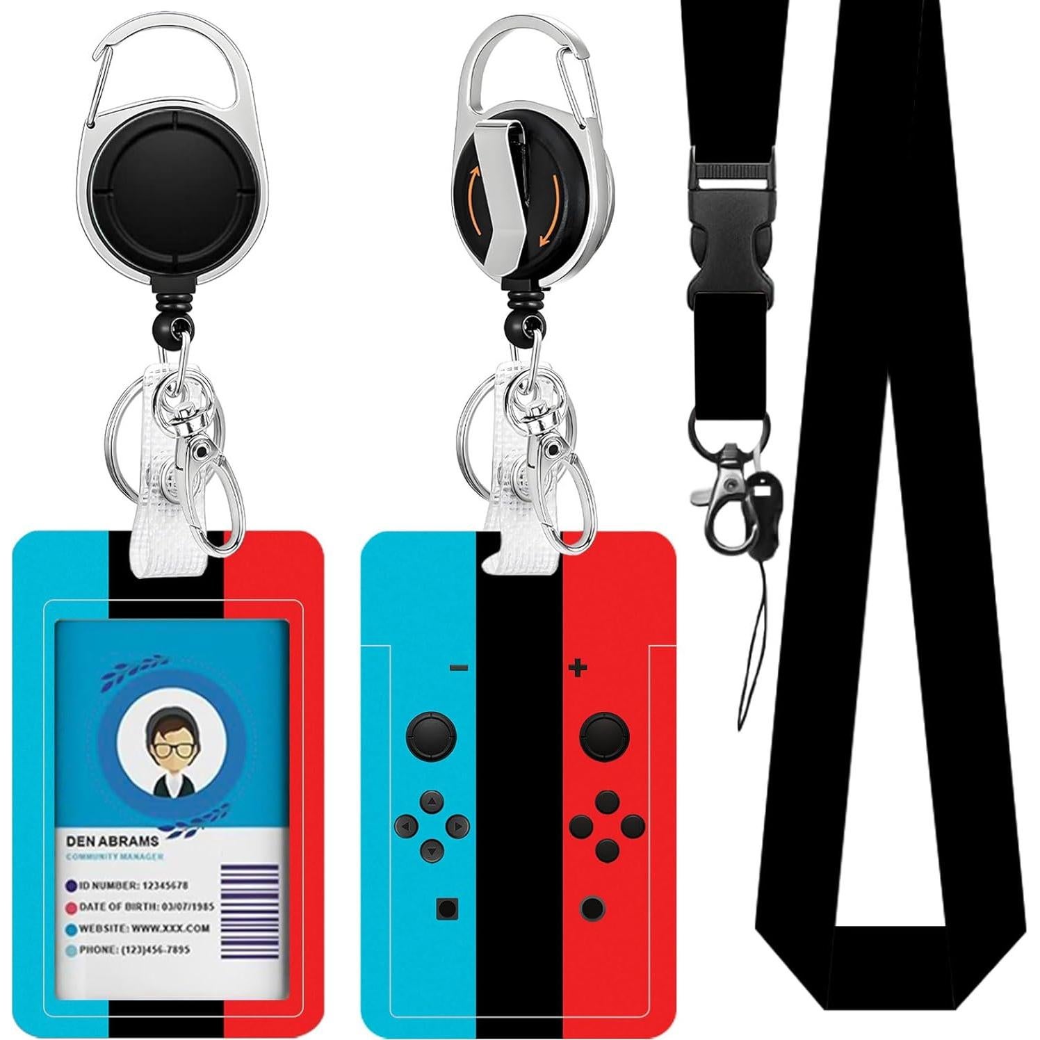 Lanyard de Identificación NIWPKDCE con Carrete Retráctil 57 cm