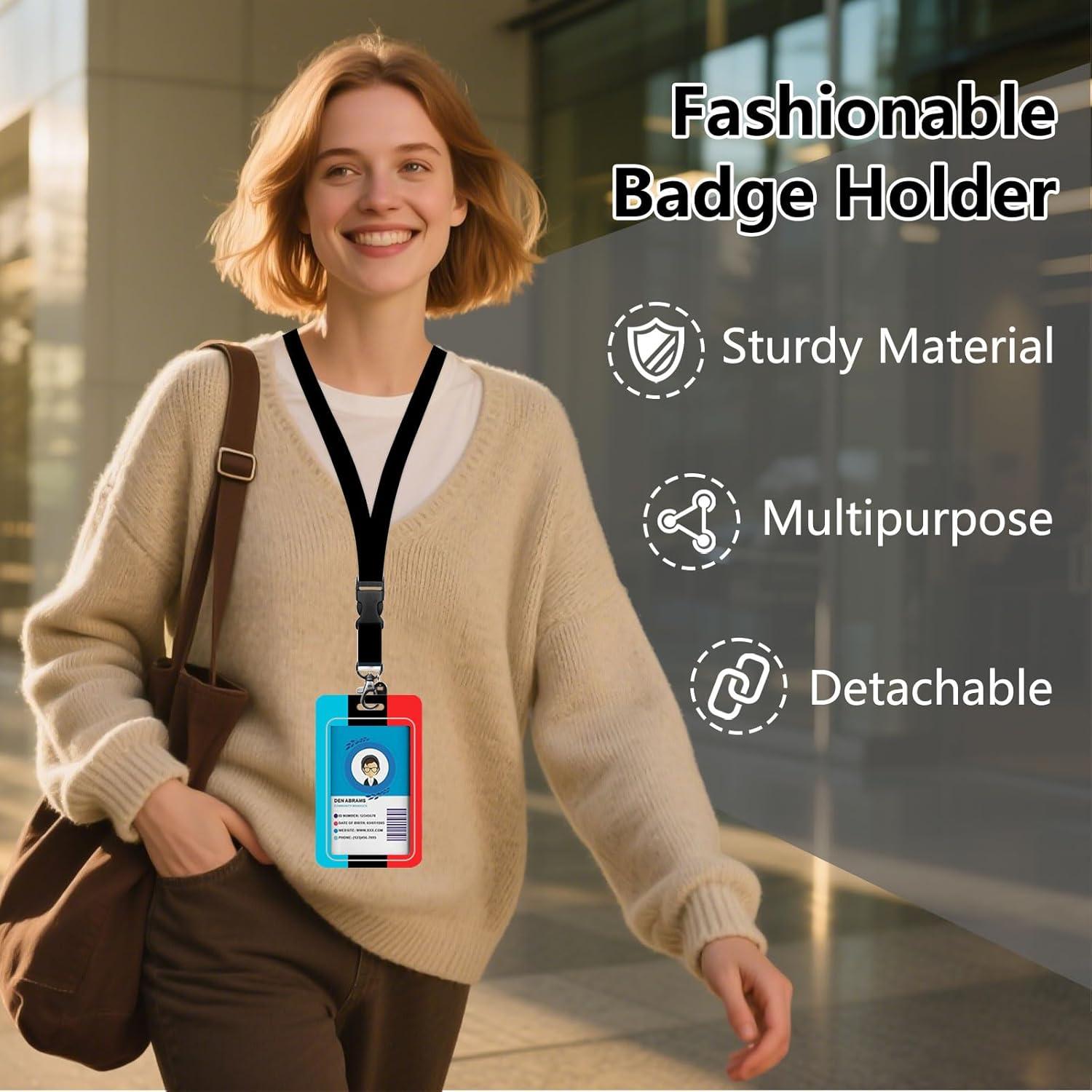 Lanyard de Identificación NIWPKDCE con Carrete Retráctil 57 cm