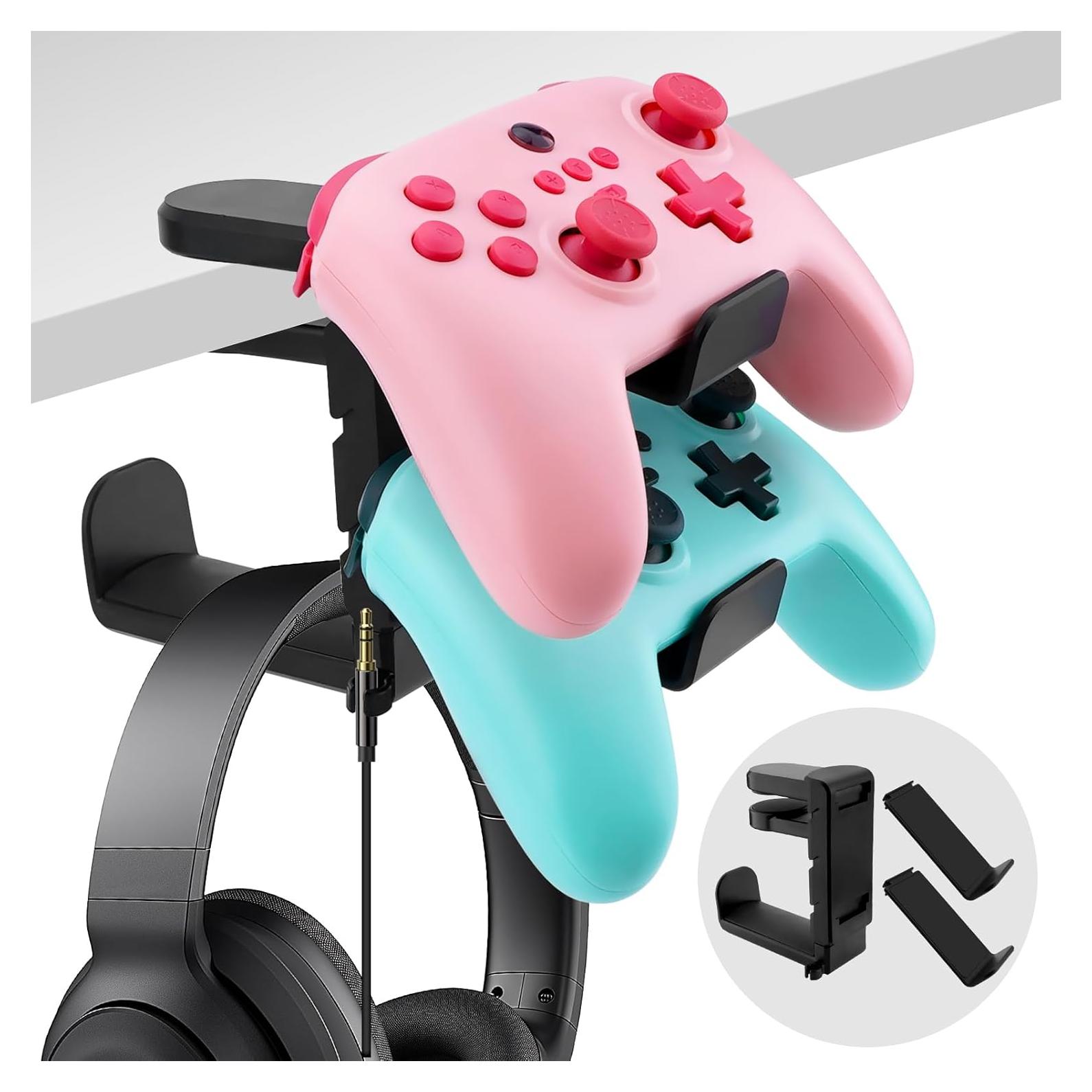 Soporte 3 en 1 para Auriculares y Controladores Bysimilai - Negro