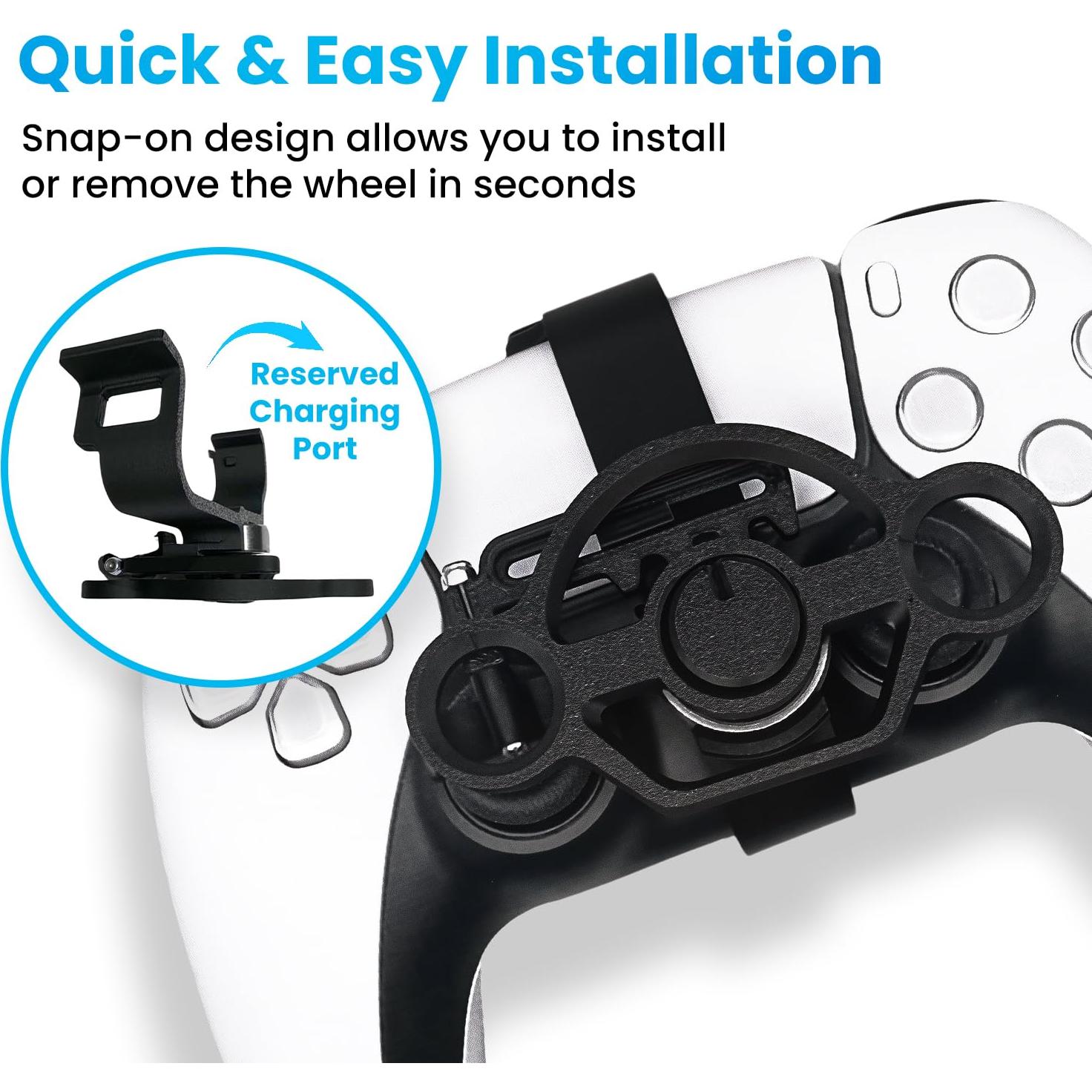 Accesorio de Volante Mini Xhiver para Controlador PS5 - Mejora de Agarre