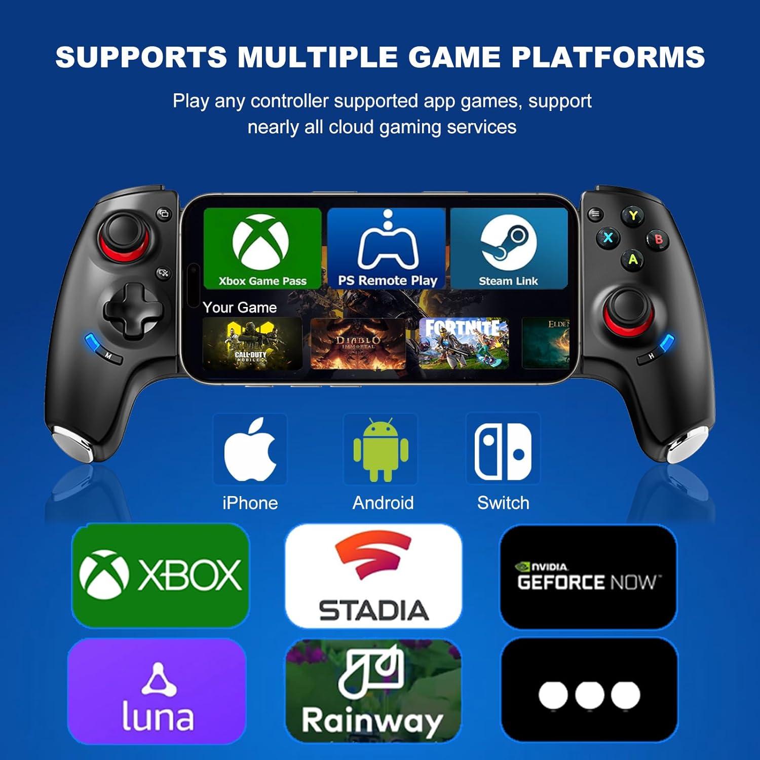 Controlador Bluetooth Megadream para iPhone/Android - Juegos en la Nube