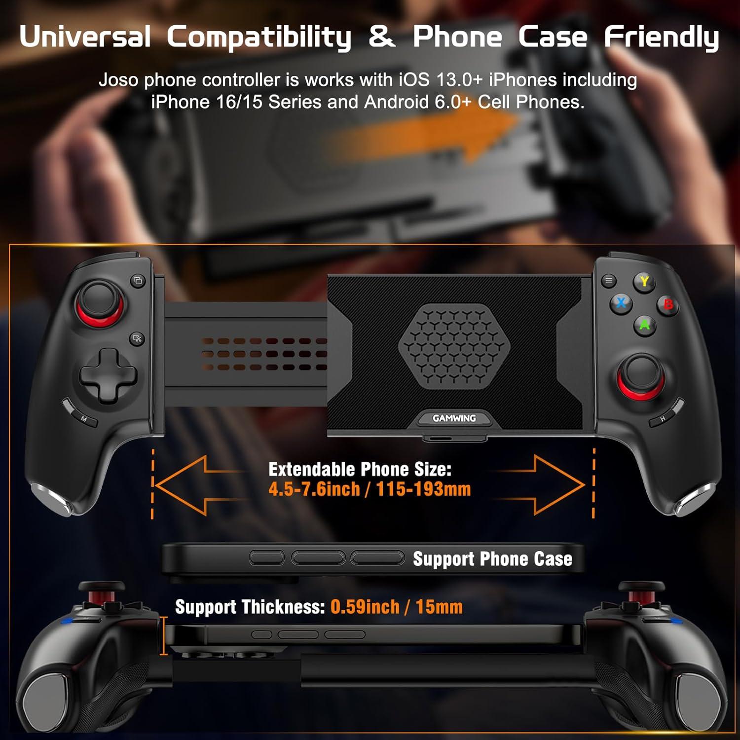 Controlador Inalámbrico Joso AB02 para Juegos Móviles - Bluetooth