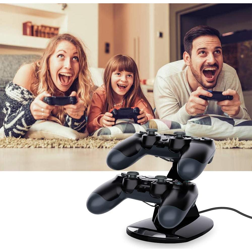 Estación de Carga Doble VSEER para Controladores PS4 - Negro