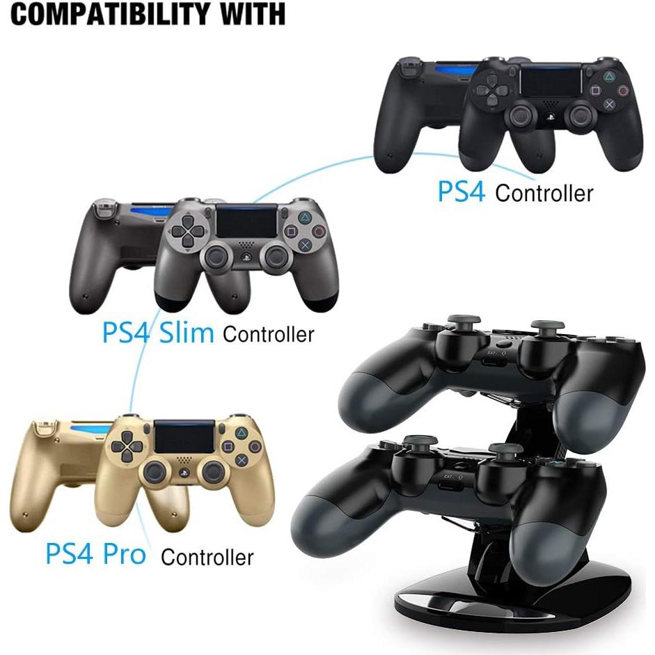 Estación de Carga Doble VSEER para Controladores PS4 - Negro
