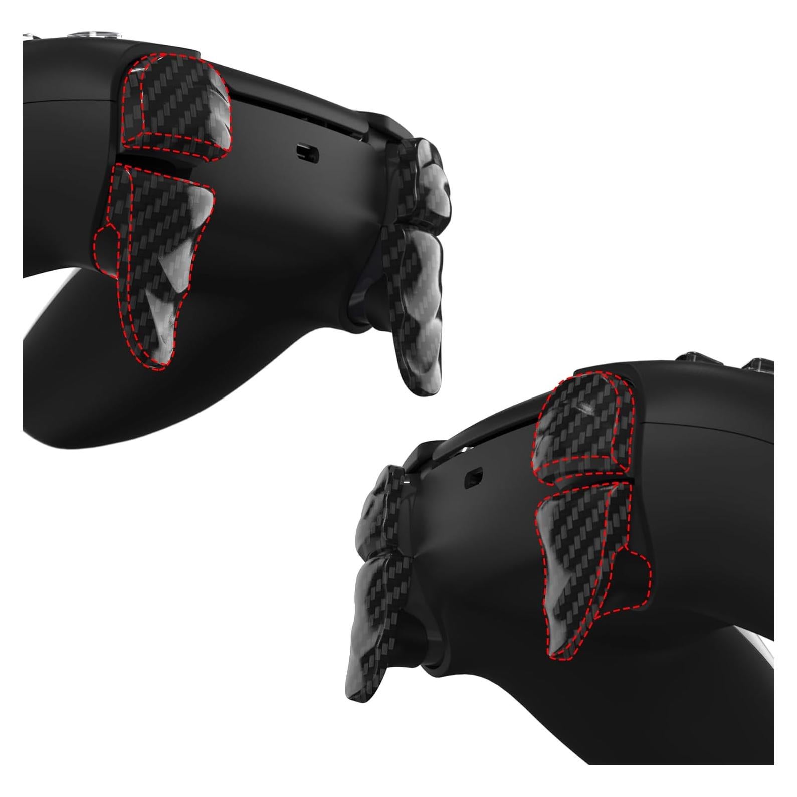 Extensores de Disparador PlayVital para Controlador PS5 - Fibra de Carbono