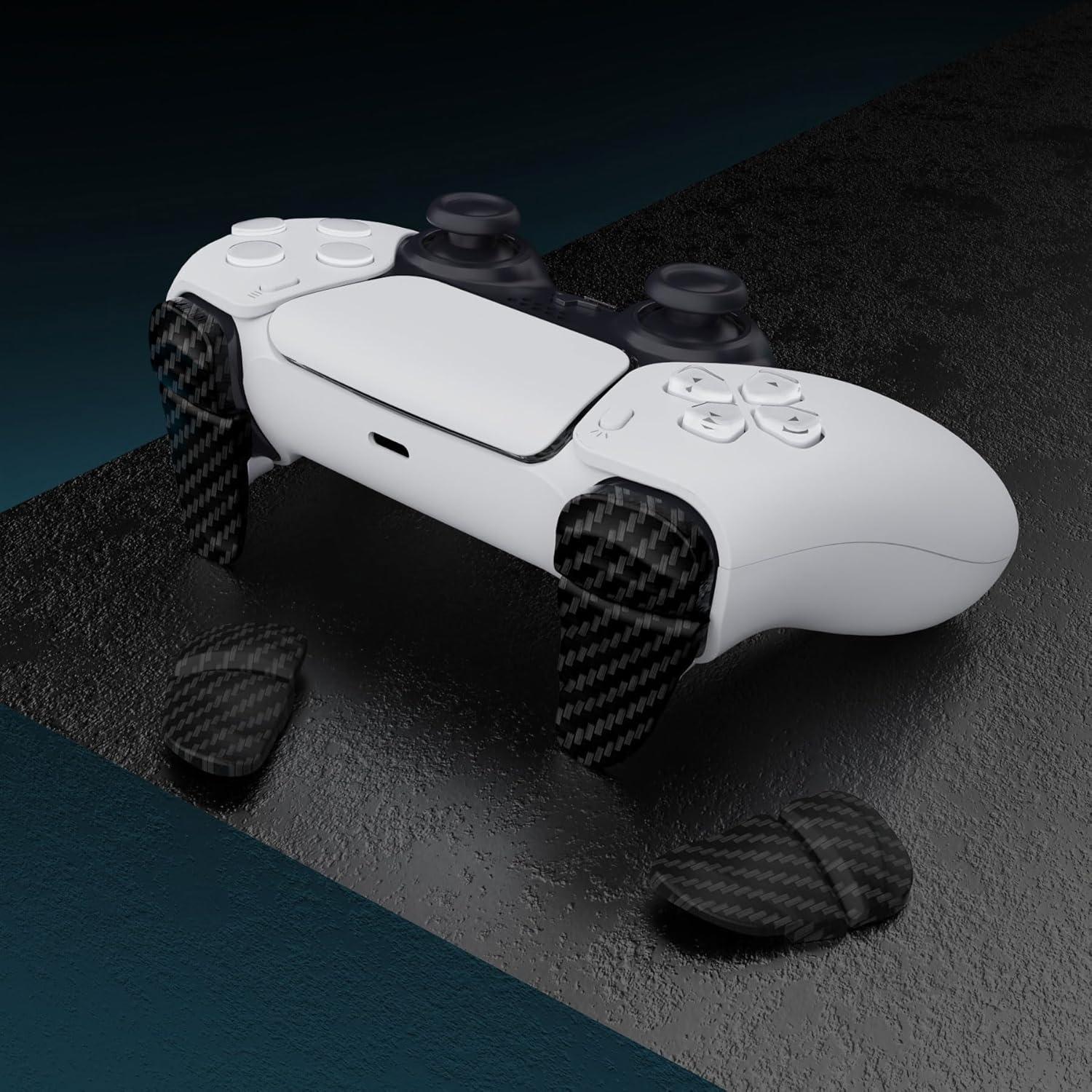 Extensores de Disparador PlayVital para Controlador PS5 - Fibra de Carbono