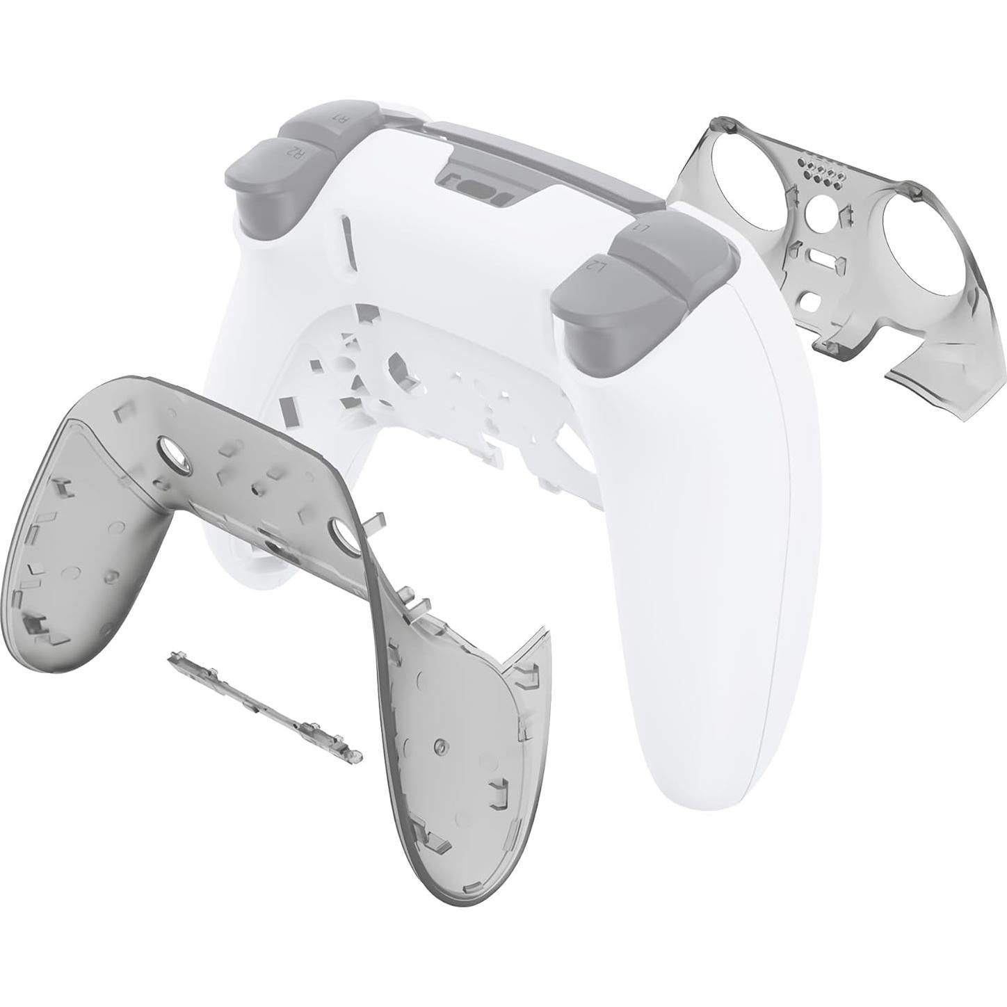 Carcasa Decorativa eXtremeRate para Controlador PS5 Edge - Negro Transparente