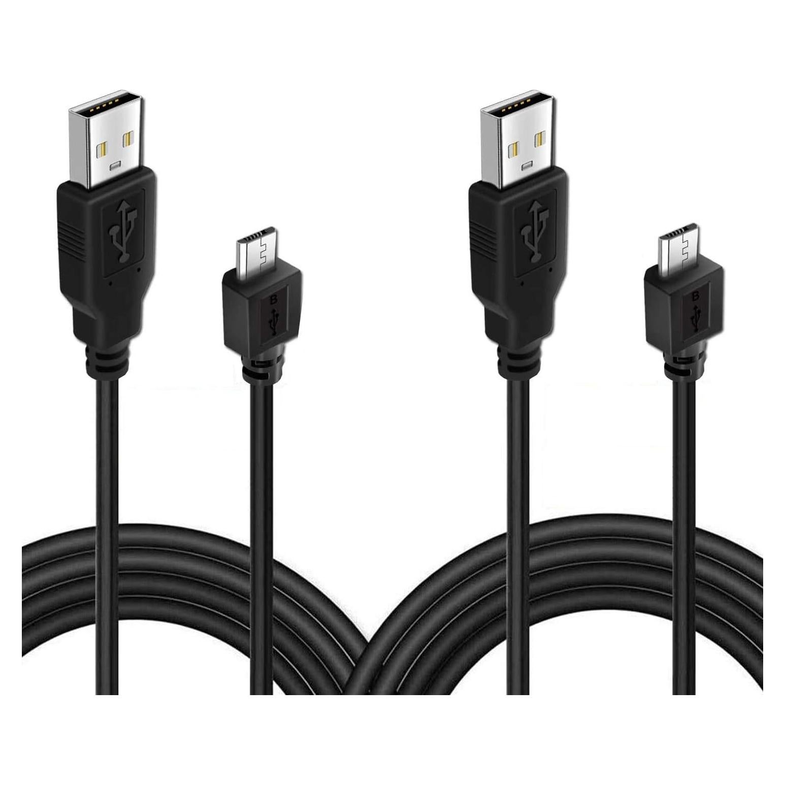 Paquete de 2 Cables de Carga 3m BATSOEASY para PS4 y Xbox One