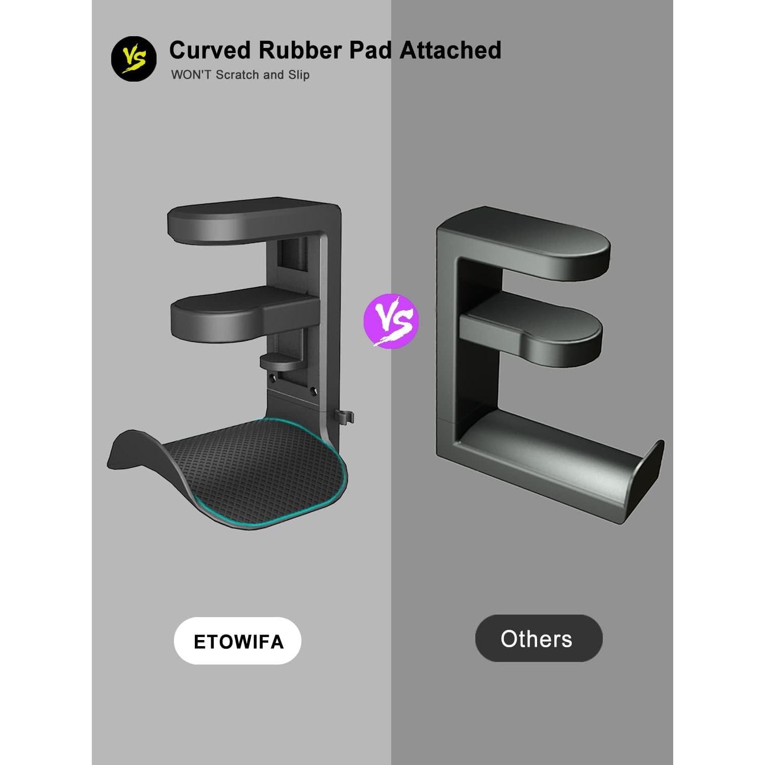 Soporte para Auriculares ETOWIFA con Abrazadera Ajustable 1.36 kg