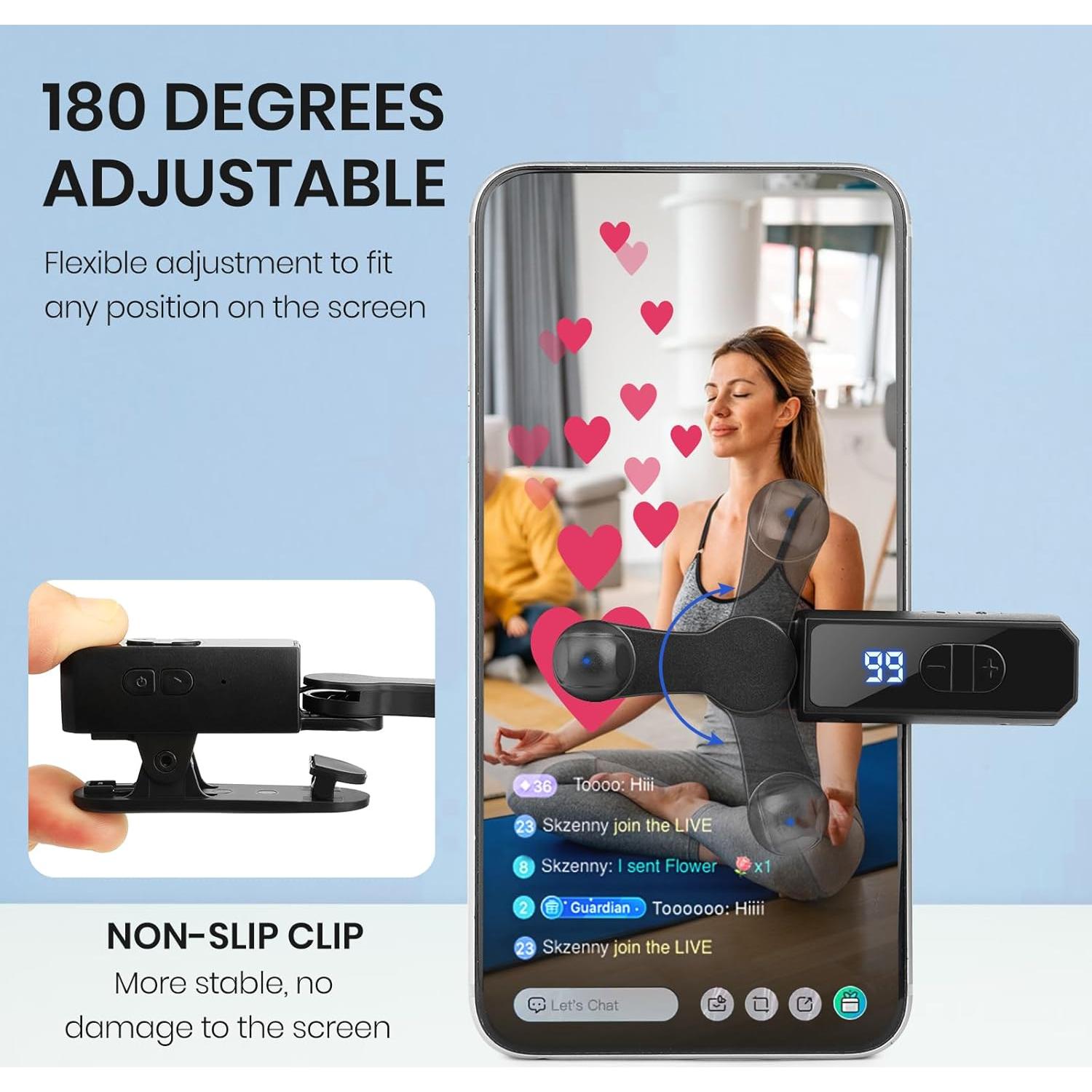 Clicador Automático para Teléfono Inteligente Shenzhen Negro