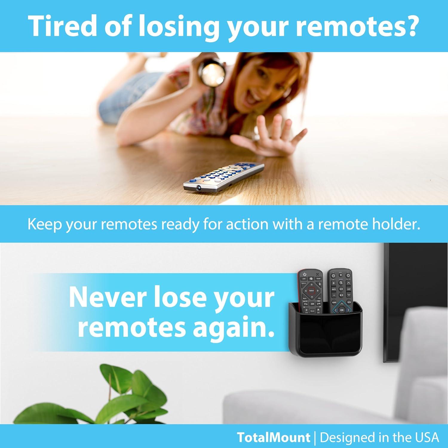 Soporte Universal para Control Remoto TotalMount - Adhesivo y Tornillos - Paquete de 2