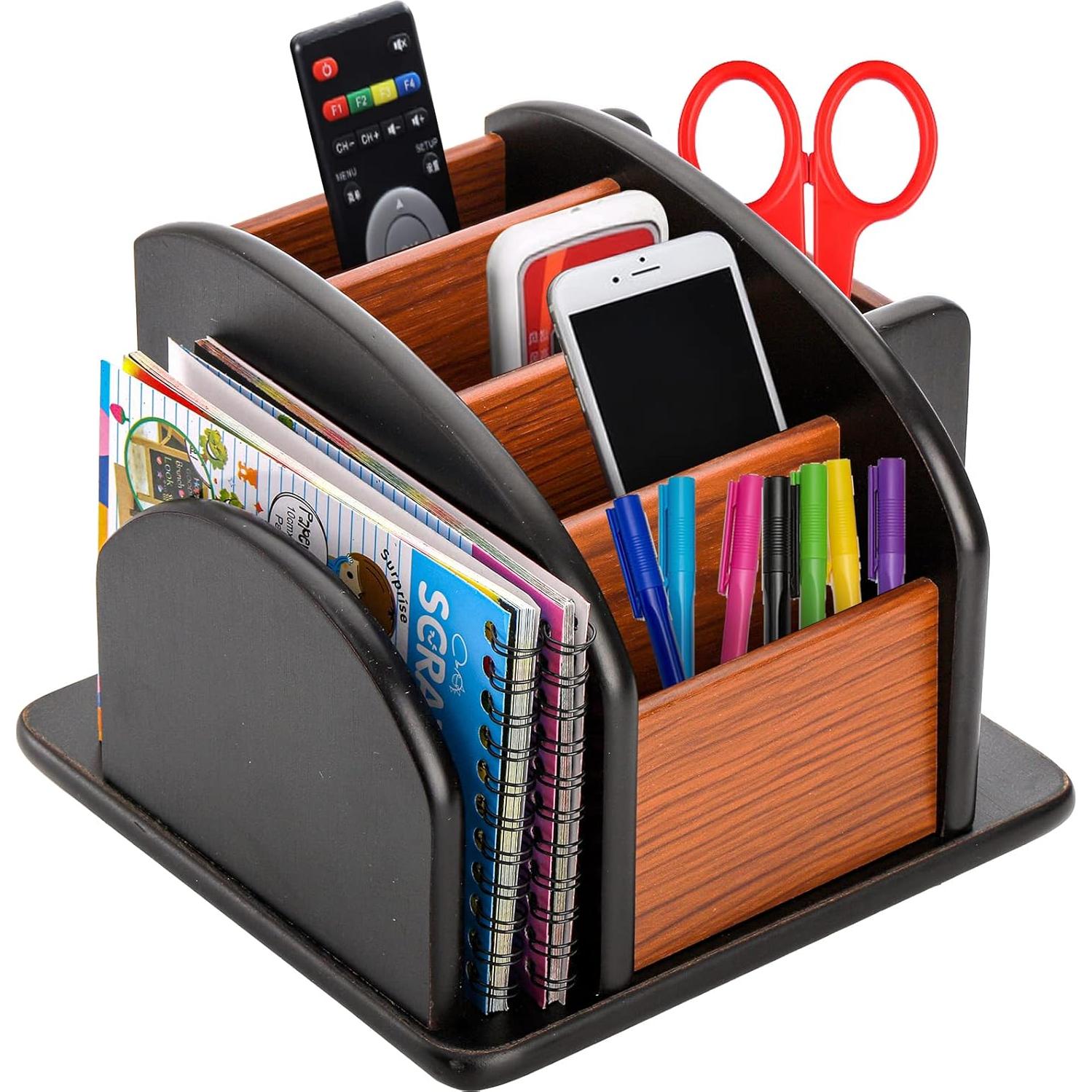 Soporte Giratorio de Madera DEAYOU 6 Compartimentos 360°