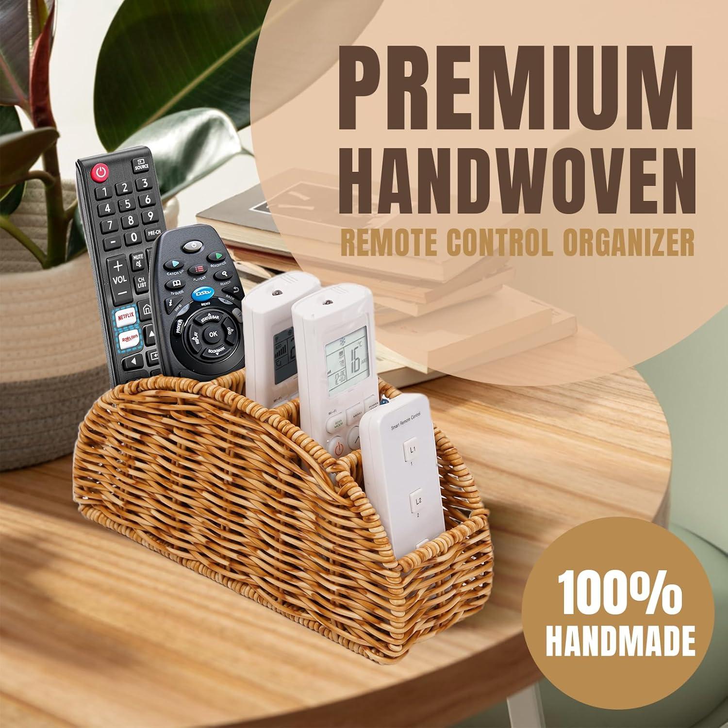 Organizador de Control Remoto Cantalop 5 Compartimentos Natural