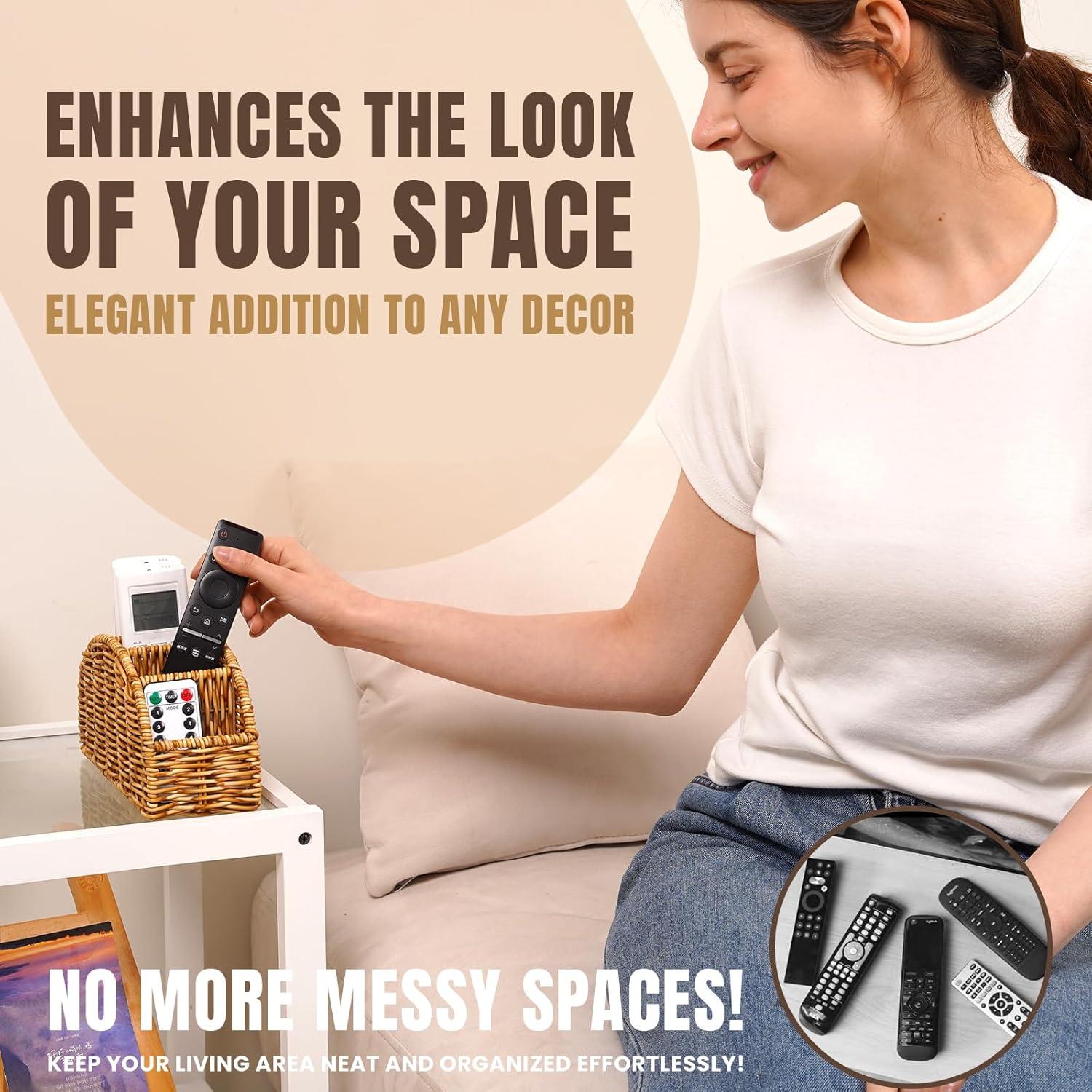 Organizador de Control Remoto Cantalop 5 Compartimentos Natural