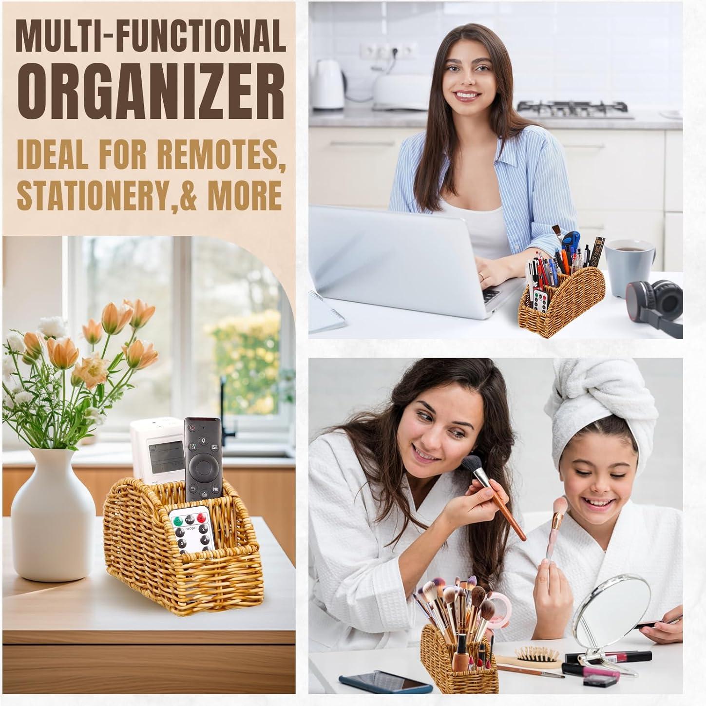 Organizador de Control Remoto Cantalop 5 Compartimentos Natural