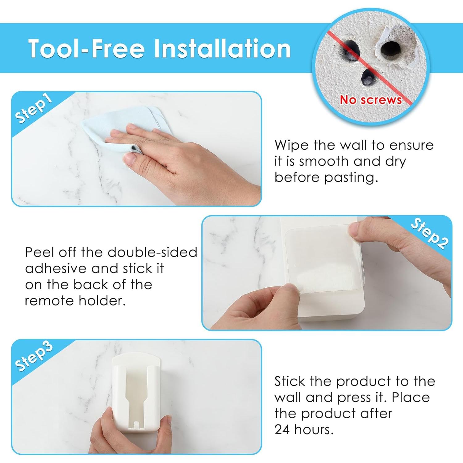 Soporte de Pared para Control Remoto Saillong 2 Pack Blanco