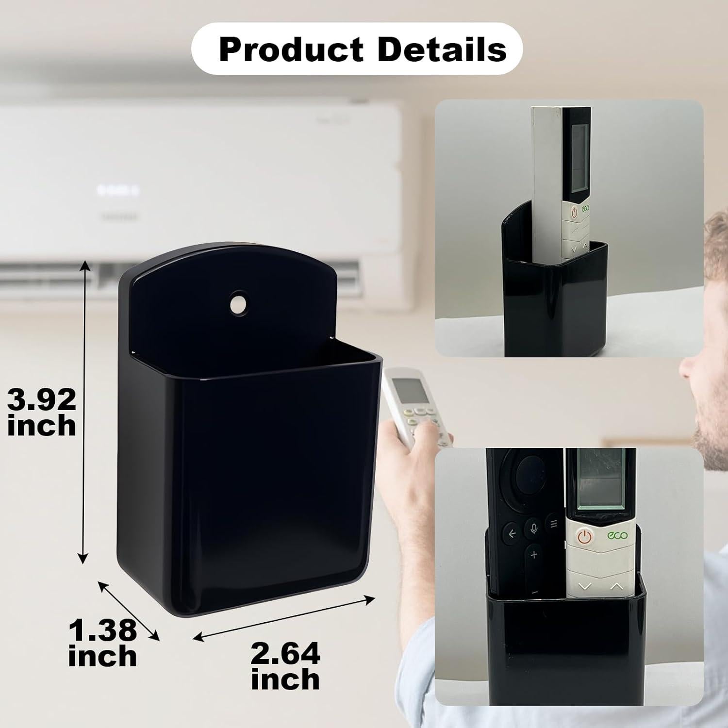 Soporte de Pared para Control Remoto 3DSKY 2 Pcs Negro