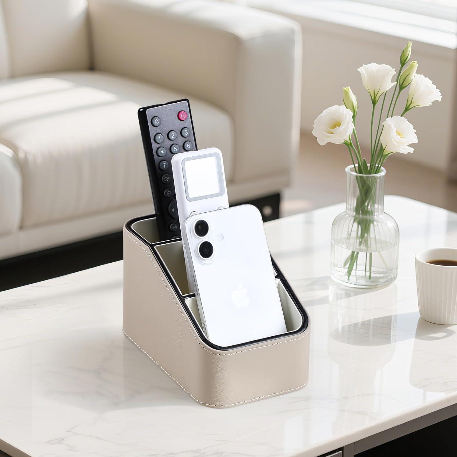 Organizador de Escritorio Beige NICLNGSH para Control Remoto