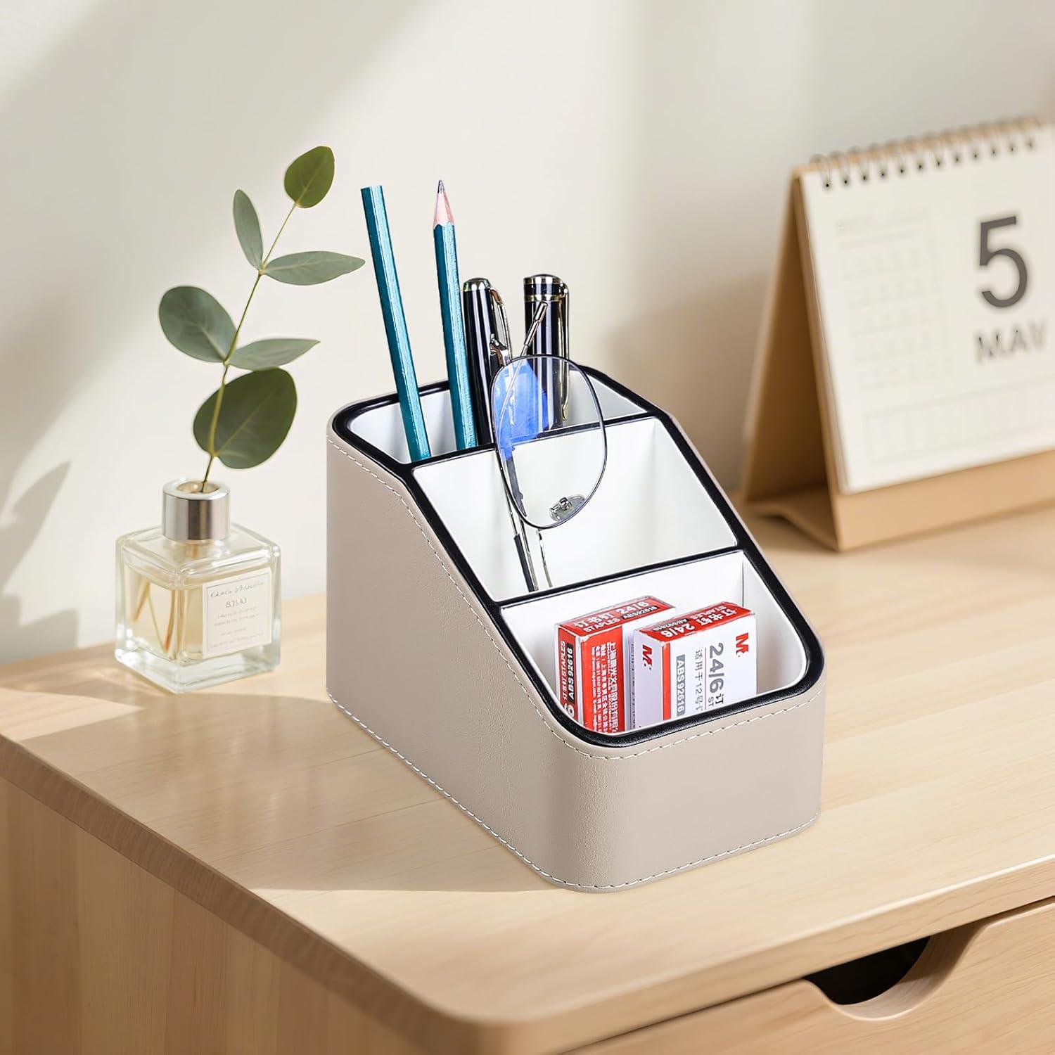 Organizador de Escritorio Beige NICLNGSH para Control Remoto