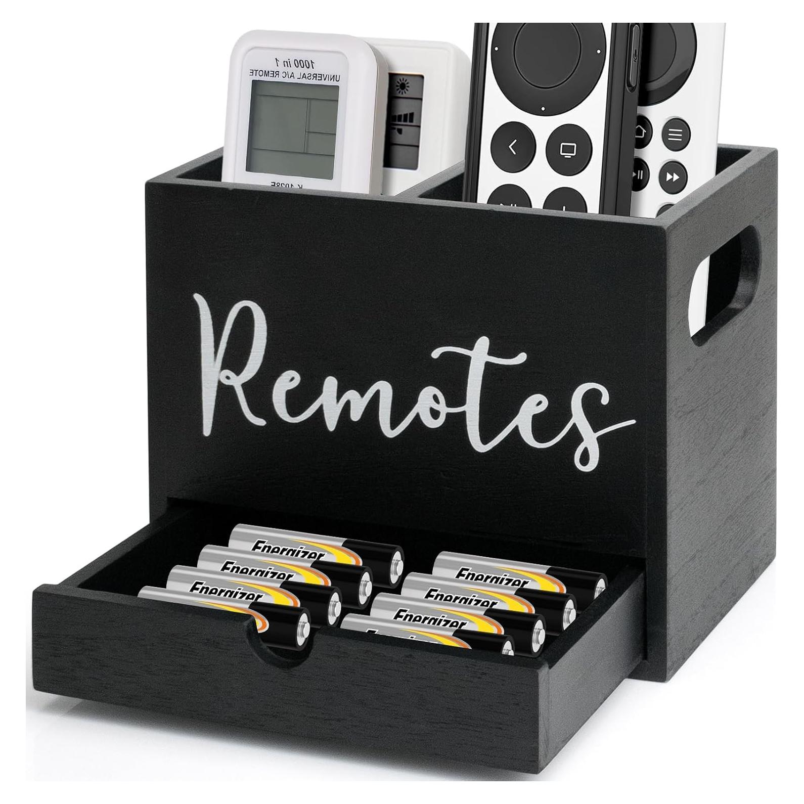 Soporte Organizador de Control Remoto de Madera NNANXING Negro