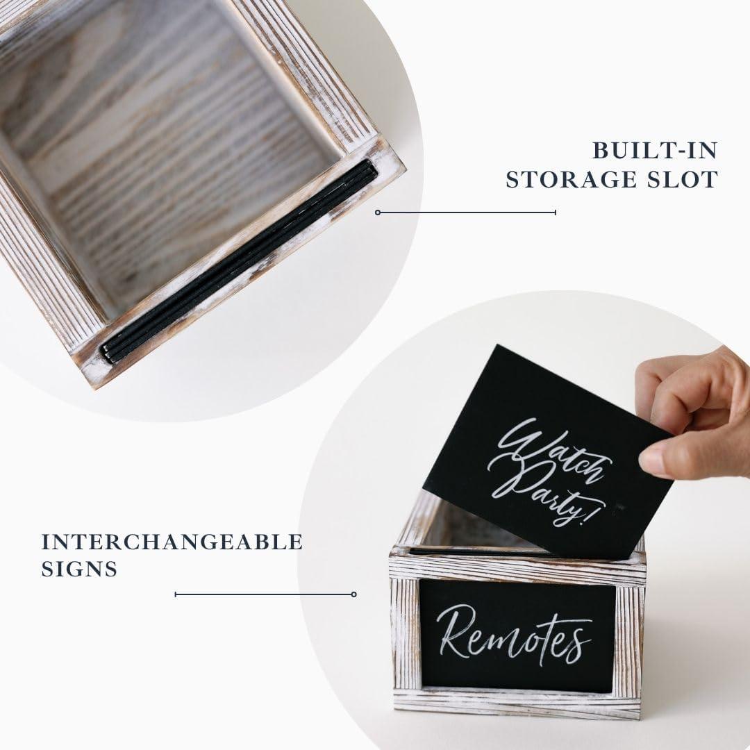 Soporte para Control Remoto de Madera Rústica Ford & Row