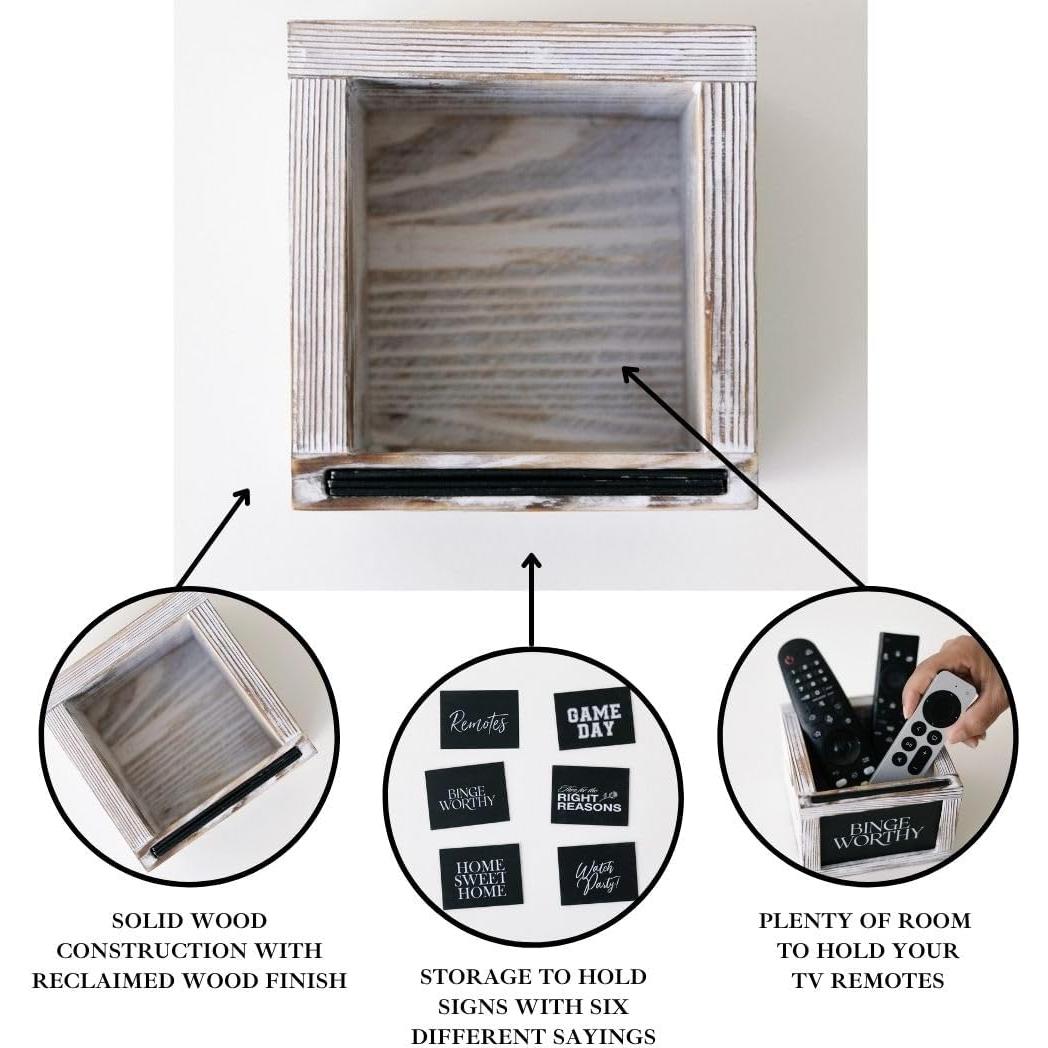 Soporte para Control Remoto de Madera Rústica Ford & Row