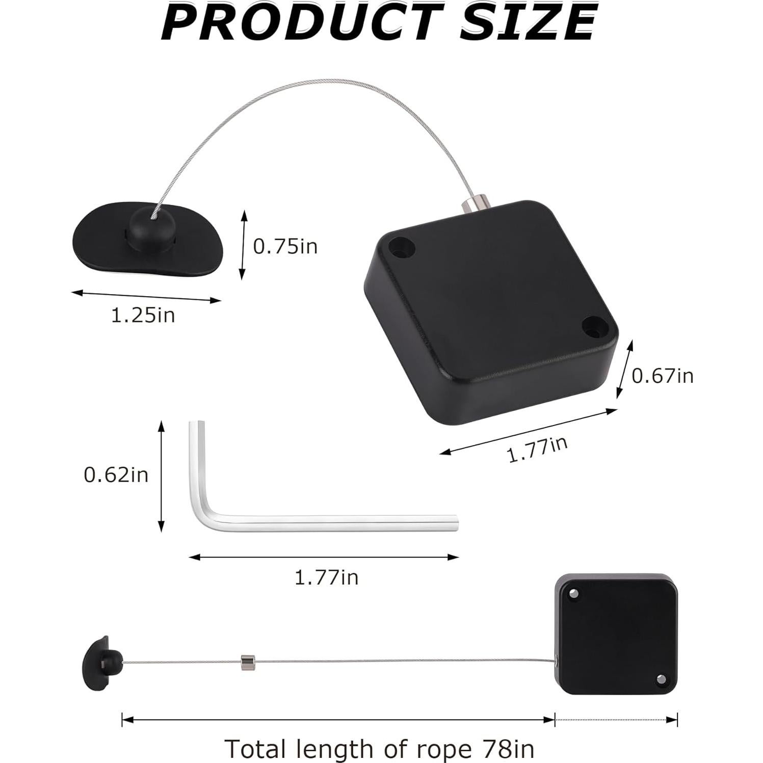 Candados Retráctiles 2 PCS MERDTTES 2m para Control Remoto