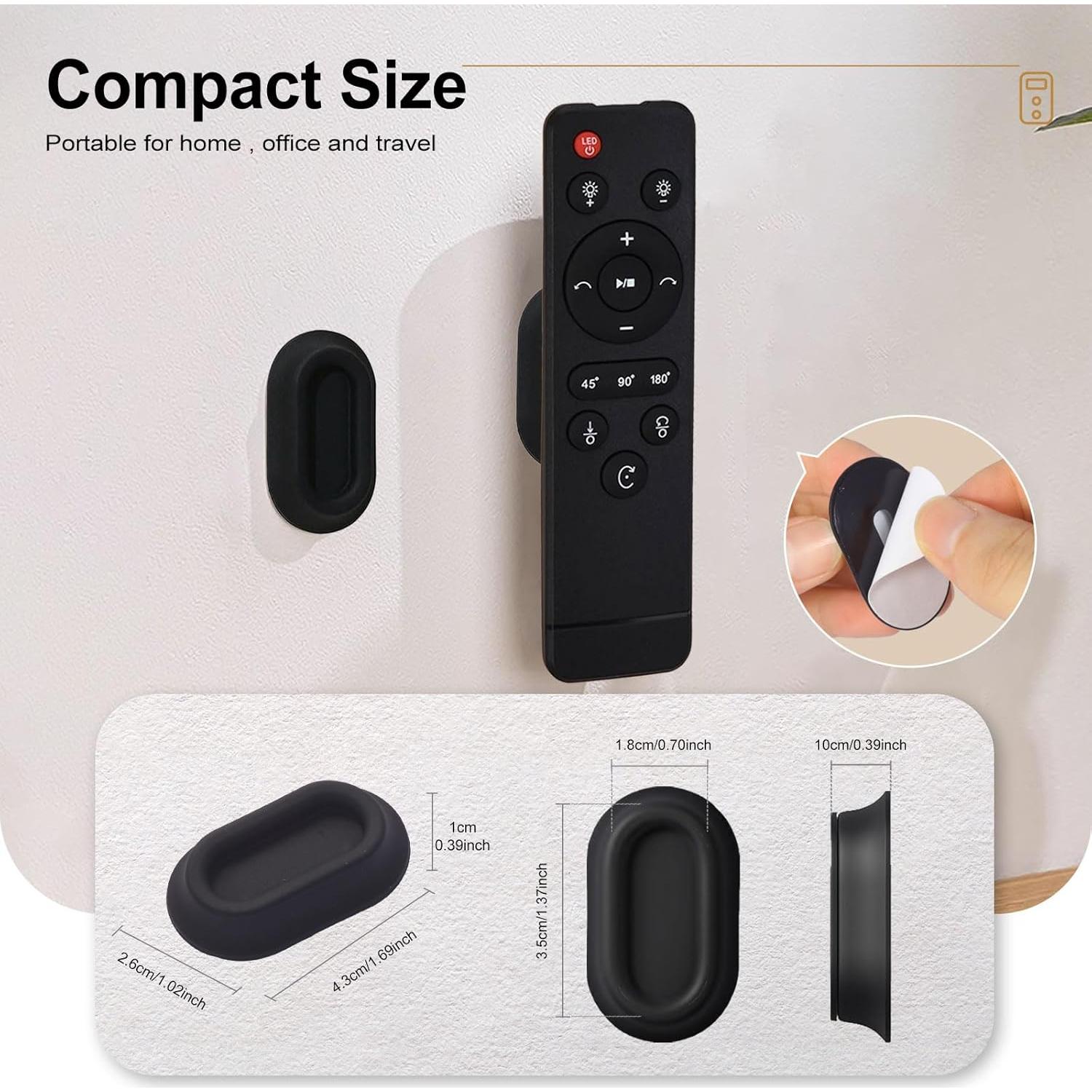 Soporte de Control Remoto Magnético Cfyouend, Paquete de 4, Negro
