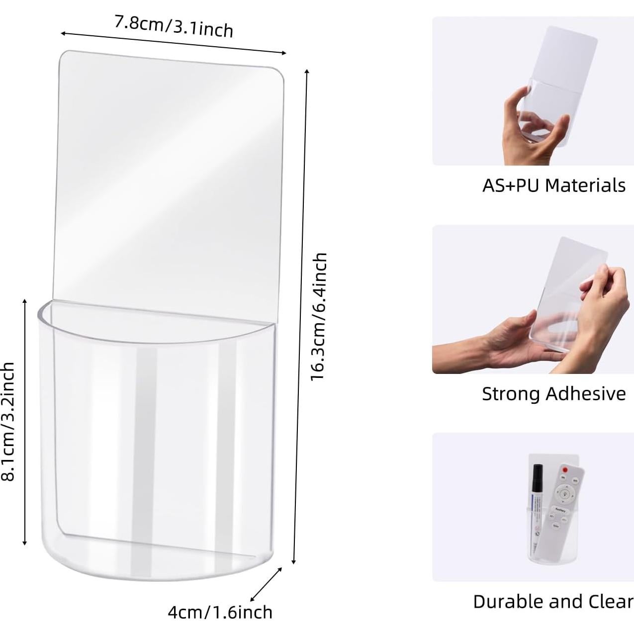 Soportes para Control Remoto Yeeco - 2 Piezas Autoadhesivas 16.3x9x4cm