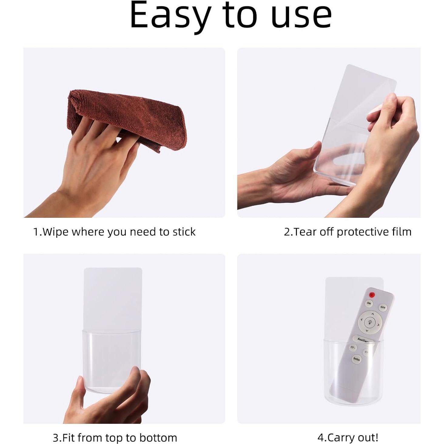 Soportes para Control Remoto Yeeco - 2 Piezas Autoadhesivas 16.3x9x4cm