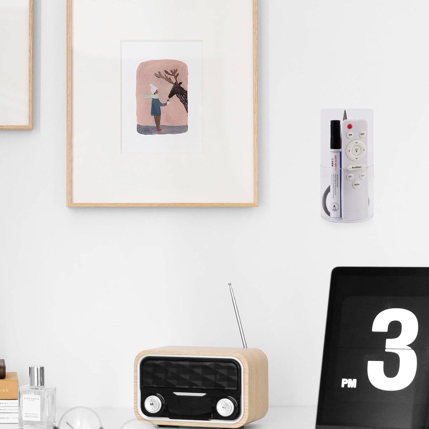 Soportes para Control Remoto Yeeco - 2 Piezas Autoadhesivas 16.3x9x4cm