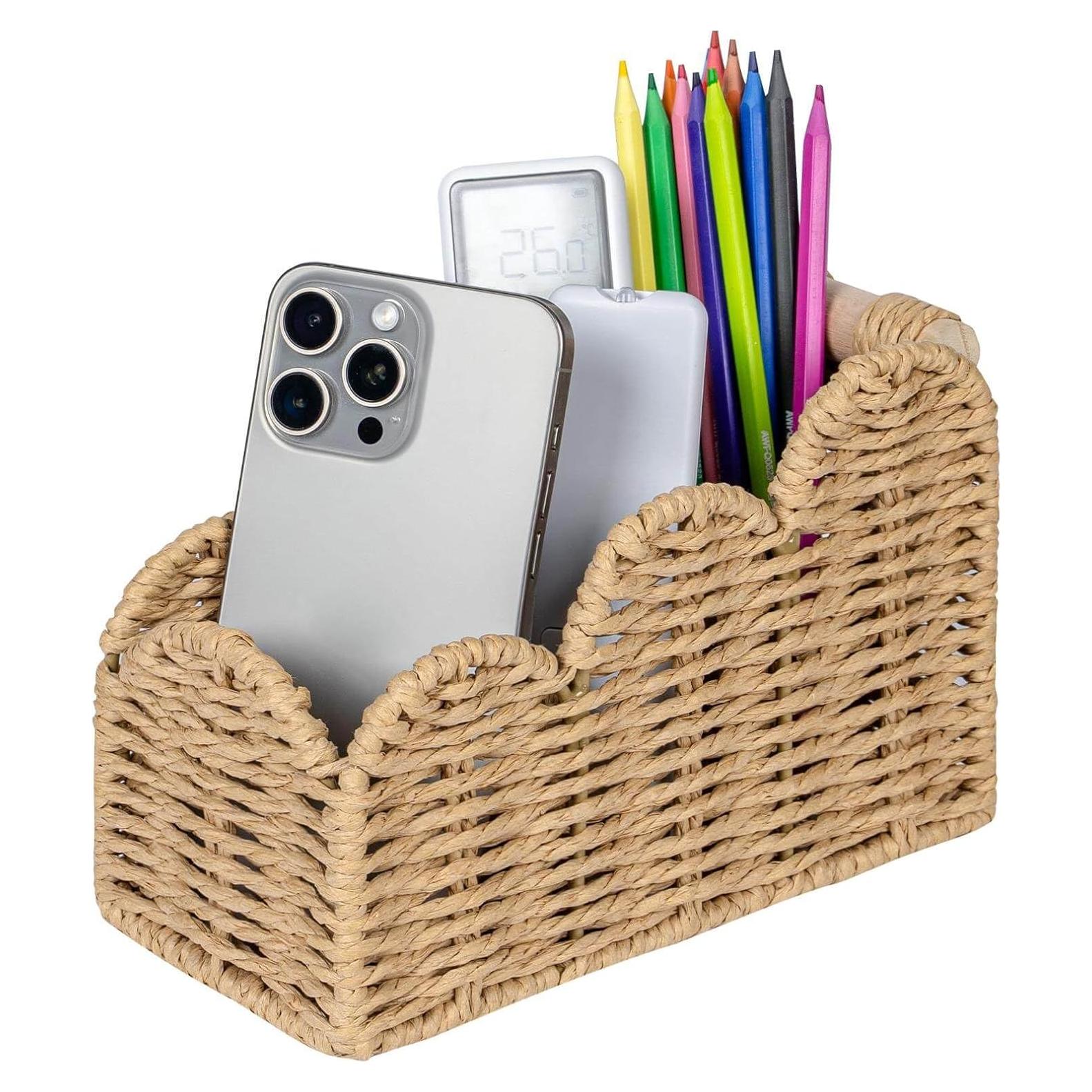 CuboLand Organizador de Escritorio Beige con Borde 21x10x14cm