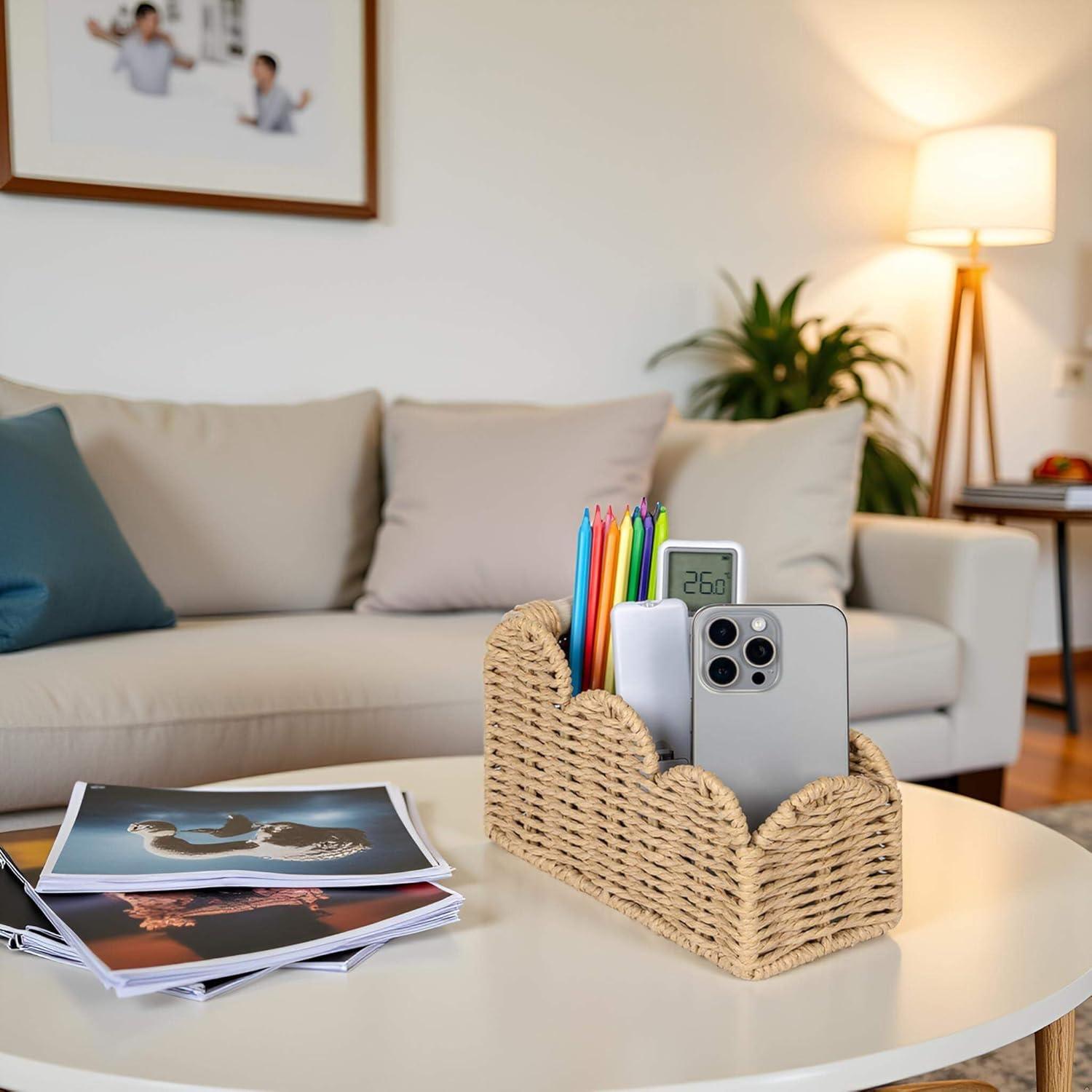 CuboLand Organizador de Escritorio Beige con Borde 21x10x14cm