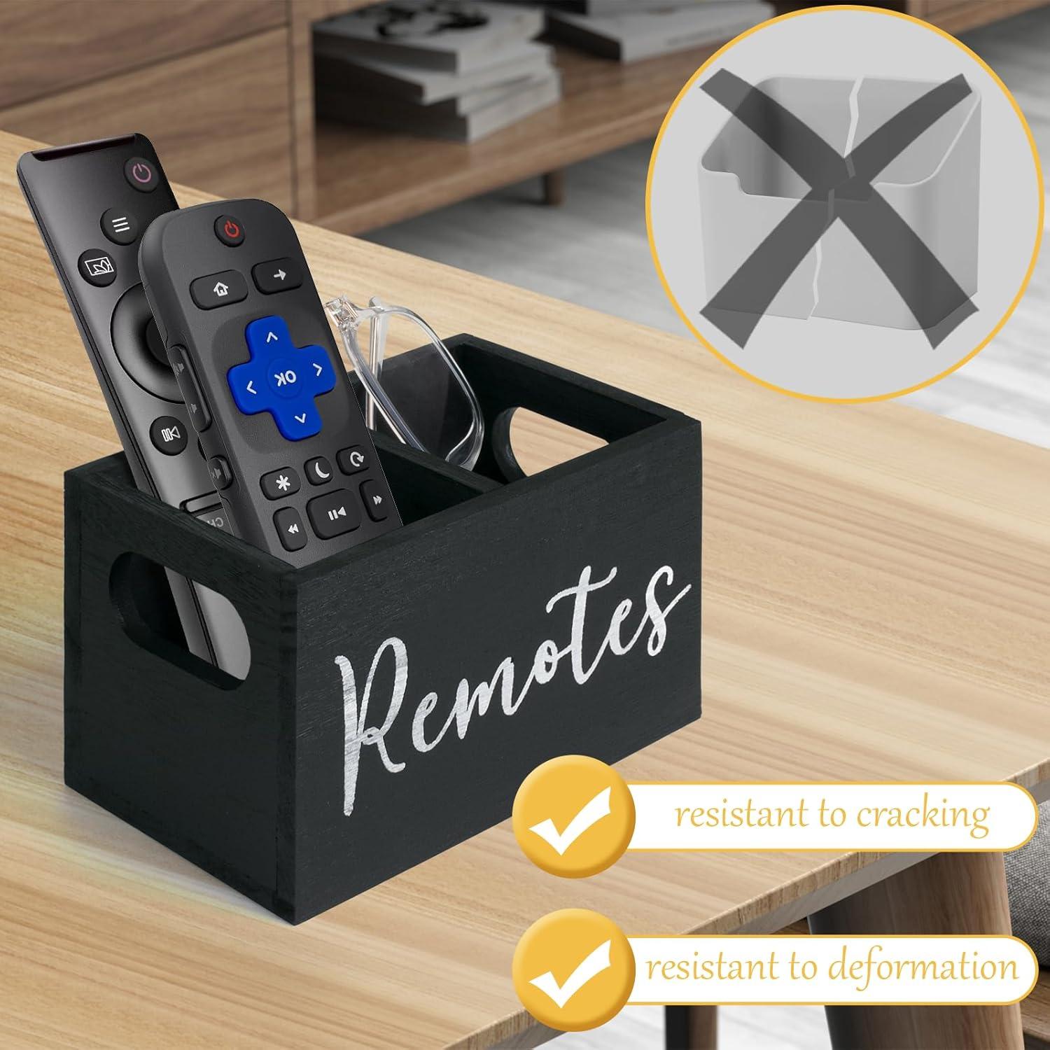 Soporte Organizador de Control Remoto SIBRANT 2 Compartimentos Negro