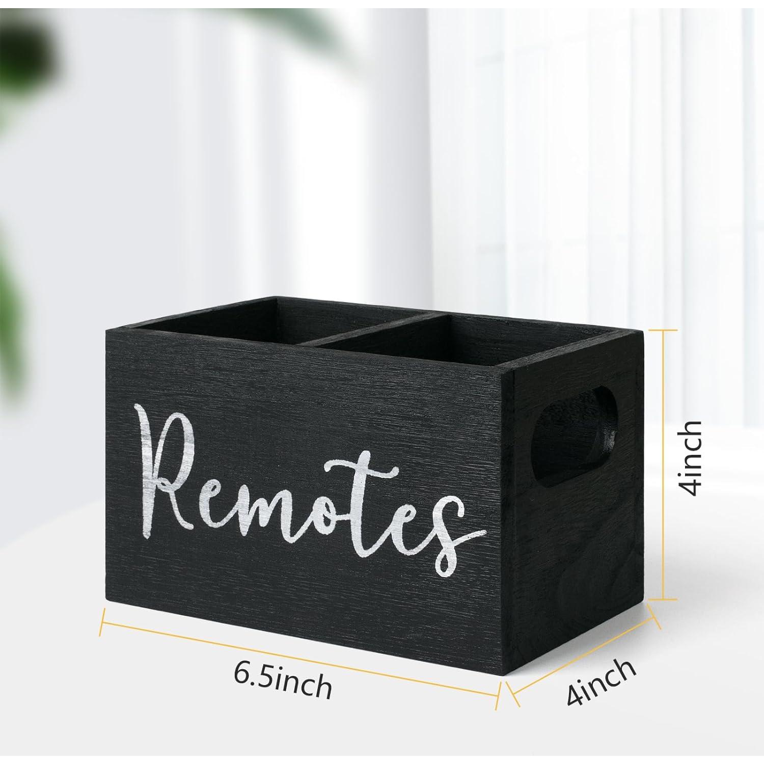 Soporte Organizador de Control Remoto SIBRANT 2 Compartimentos Negro