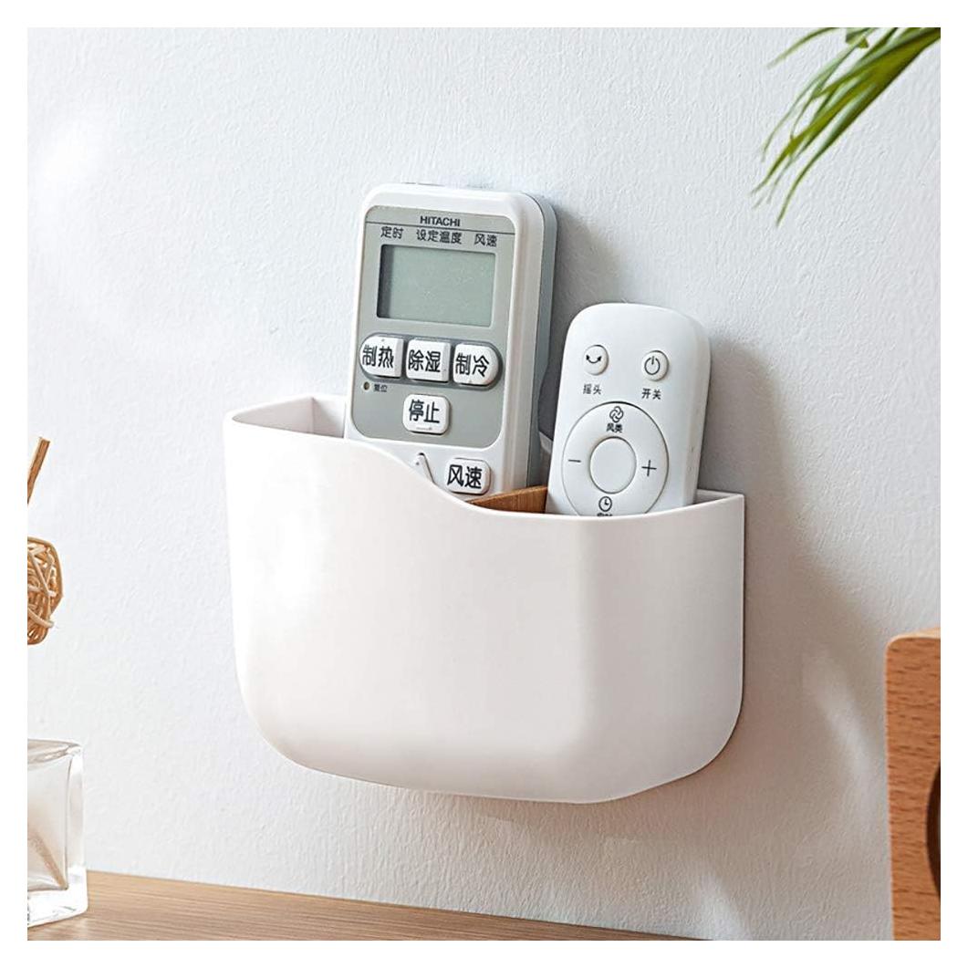 Soporte Organizador de Control Remoto Whillar Blanco 14x5.5x9 cm