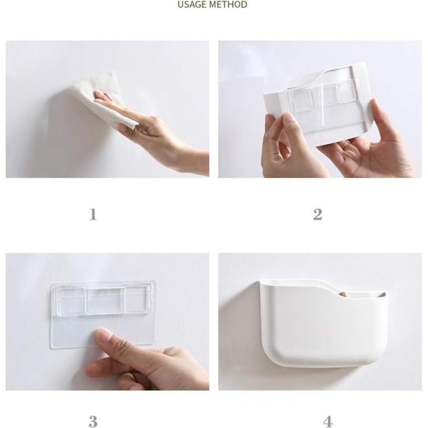 Soporte Organizador de Control Remoto Whillar Blanco 14x5.5x9 cm