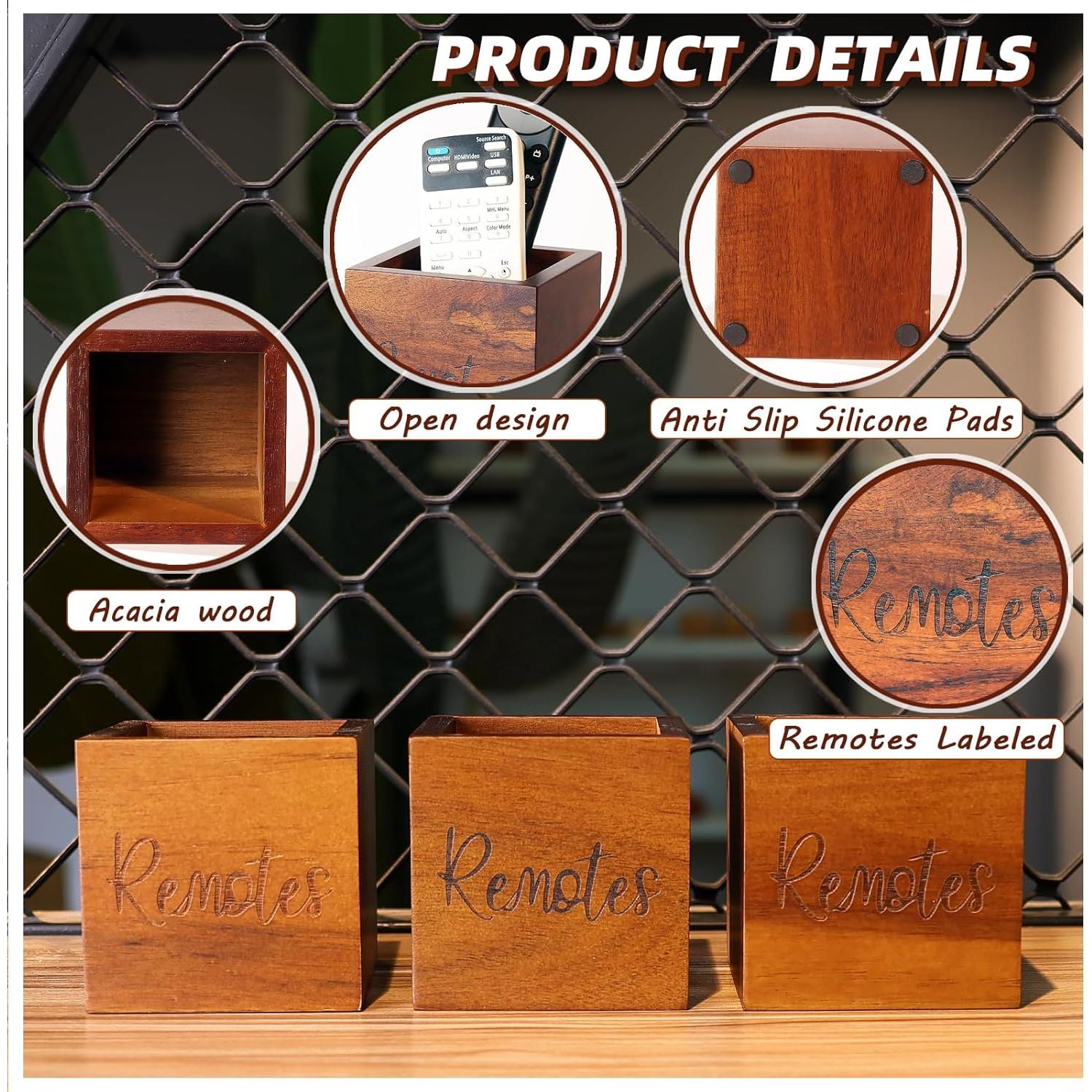 Soporte para Control Remoto NOOETAH de Madera 8.89 cm Marrón