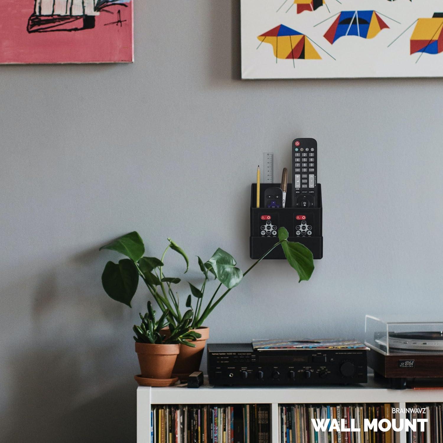 Soporte de Pared BRAINWAVZ para Control Remoto Negro